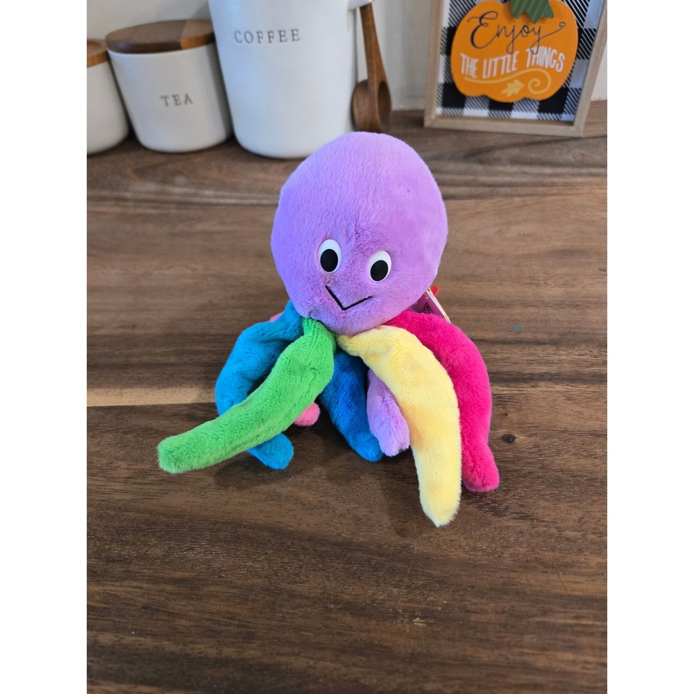 Ty Beanie Baby Blinky the Octopus Multicolor Rainbow Plush Toy 2023 NWT